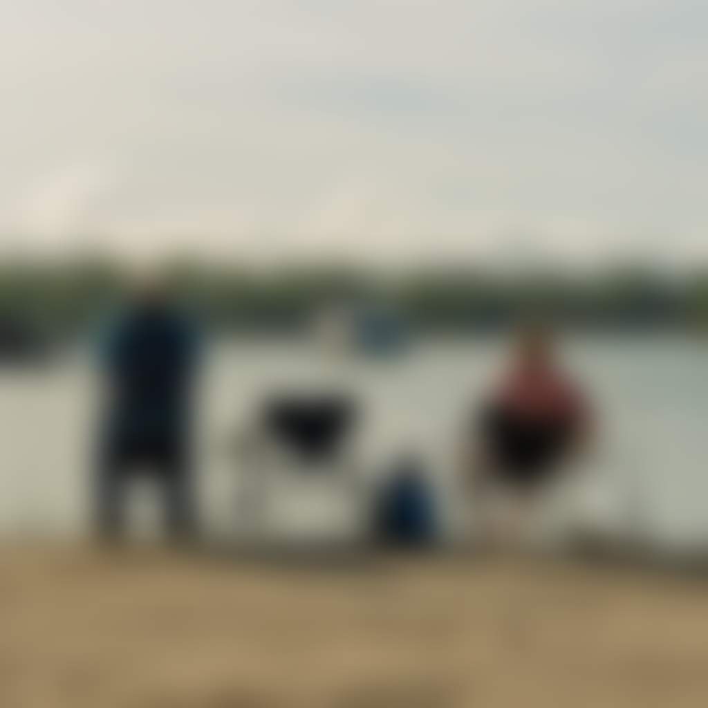 Two men fishing on the Murray River at Mildura