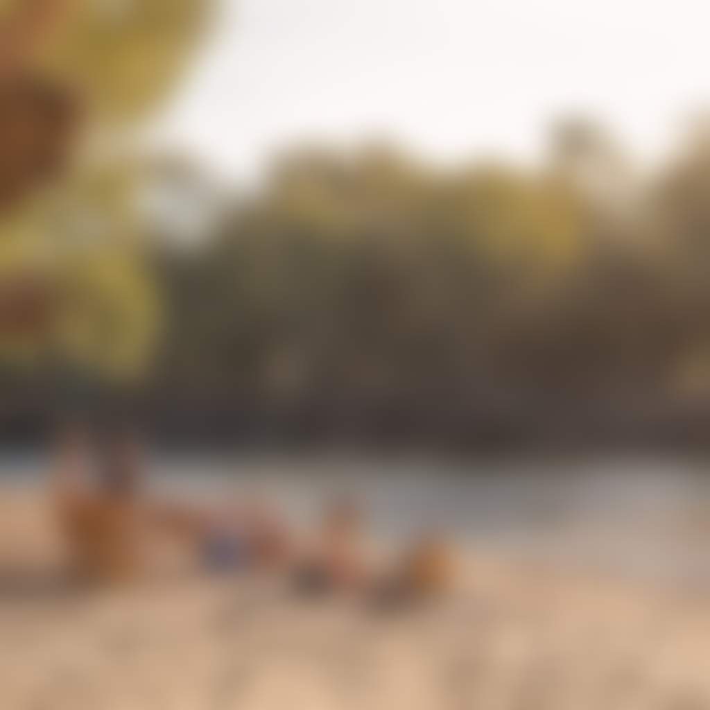Family picnicing at Mclean Beach Deniliquin